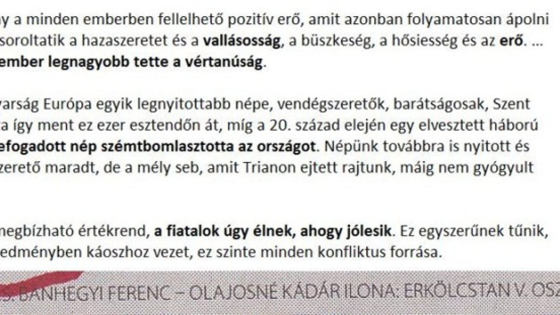Erkölcstelen az erkölcstankönyv Erkölcstelen az erkölcstankönyv?